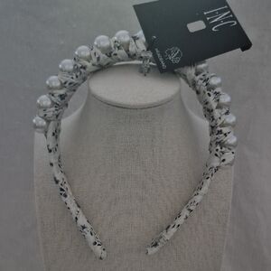 INC International Concepts Pearl and Floral Headband